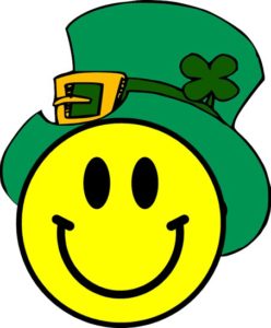 Happy emoji with Irish hat