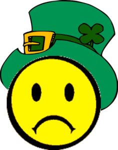 Sad emoji with Irish Hat